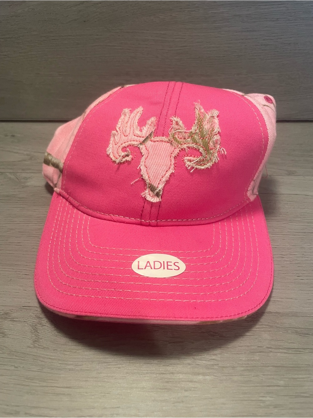 Ladies Embroidered Pink Baseball Cap